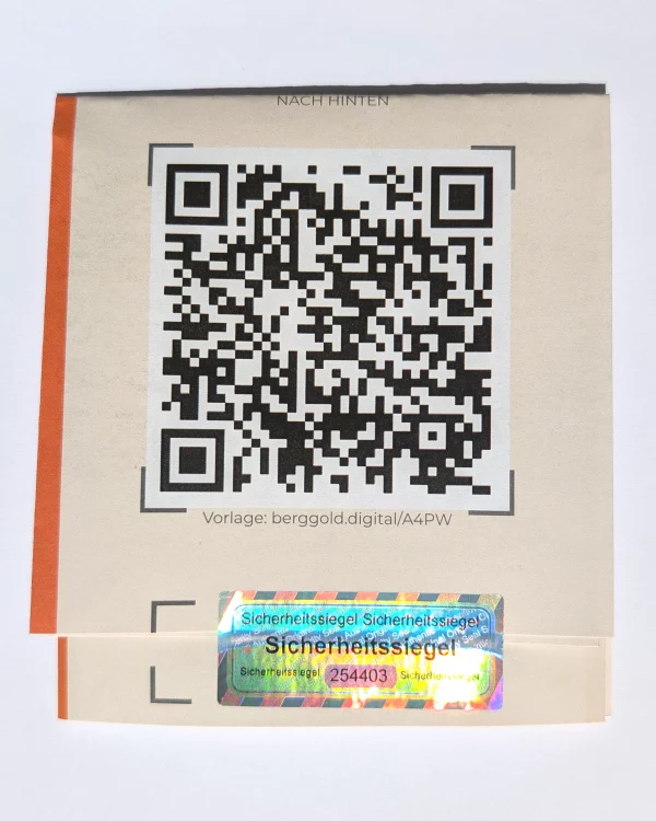 10 Papierwallets für Seeds mit gratis Sicherheitssiegel – Bild 3